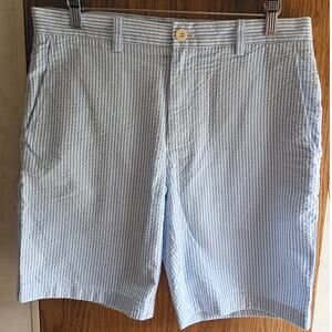 Vineyard Vines Seersucker Shorts Blue White Stripe Breaker Short Preppy Mens 32